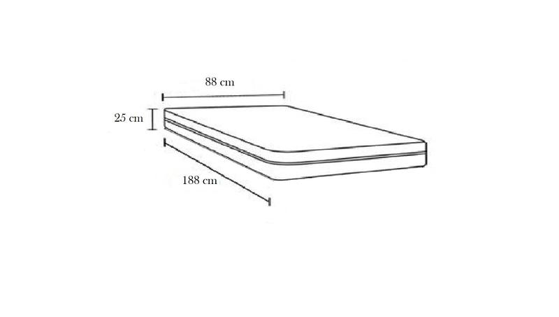 Colchão Toraflex Mola Pocket Solteiro Classic Plus 88x188x25